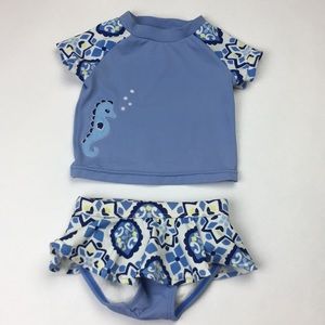 GYMBOREE girls rash guard swimsuit set